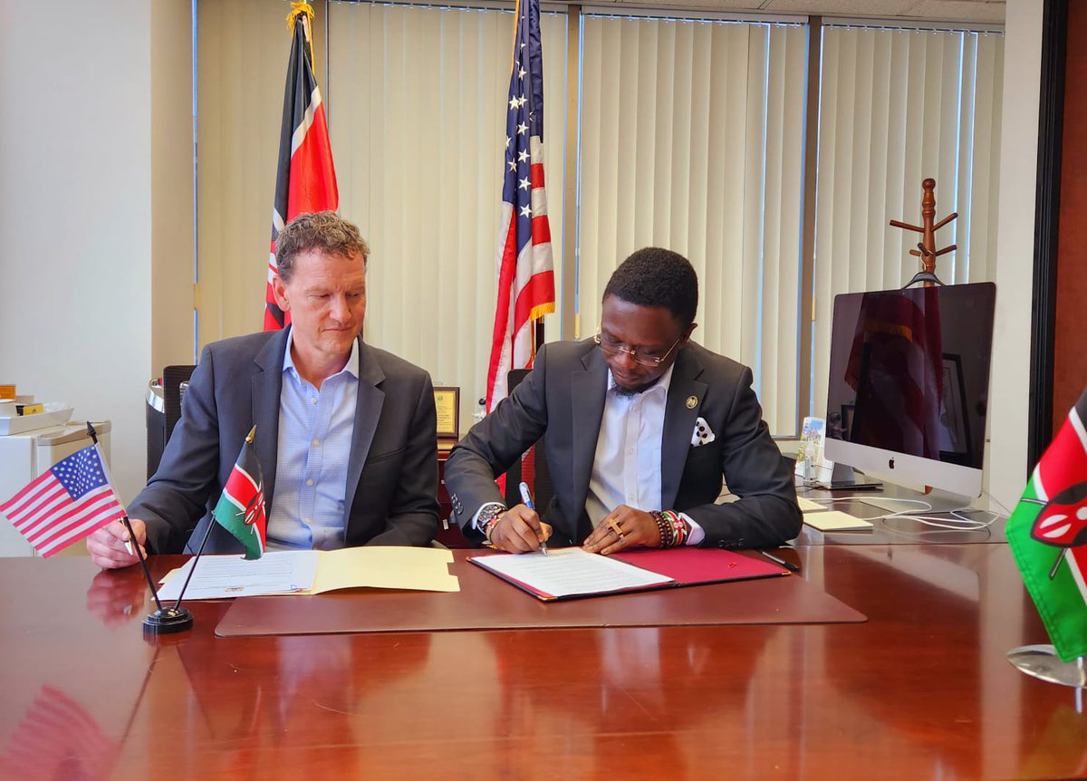Min. of Youth Affairs, Creative Economy & Sports (@moyasa_ke) on Twitter photo CS ABABU SIGNS DEAL IN LOS ANGELES TO BRING HOLLYWOOD'S INVENTION STUDIOS TO KENYA
A day after signing a historic deal with the NBA in New York to develop basketball in Kenya, CS <a href="/AbabuNamwamba/">Amb Hon Ababu-Namwamba, EGH🇰🇪</a> today in Los Angeles (LA), California inked another groundbreaking deal with... CS ABABU SIGNS DEAL IN LOS ANGELES TO BRING HOLLYWOOD'S INVENTION STUDIOS TO KENYA
A day after signing a historic deal with the NBA in New York to develop basketball in Kenya, CS <a href="/AbabuNamwamba/">Amb Hon Ababu-Namwamba, EGH🇰🇪</a> today in Los Angeles (LA), California inked another groundbreaking deal with...