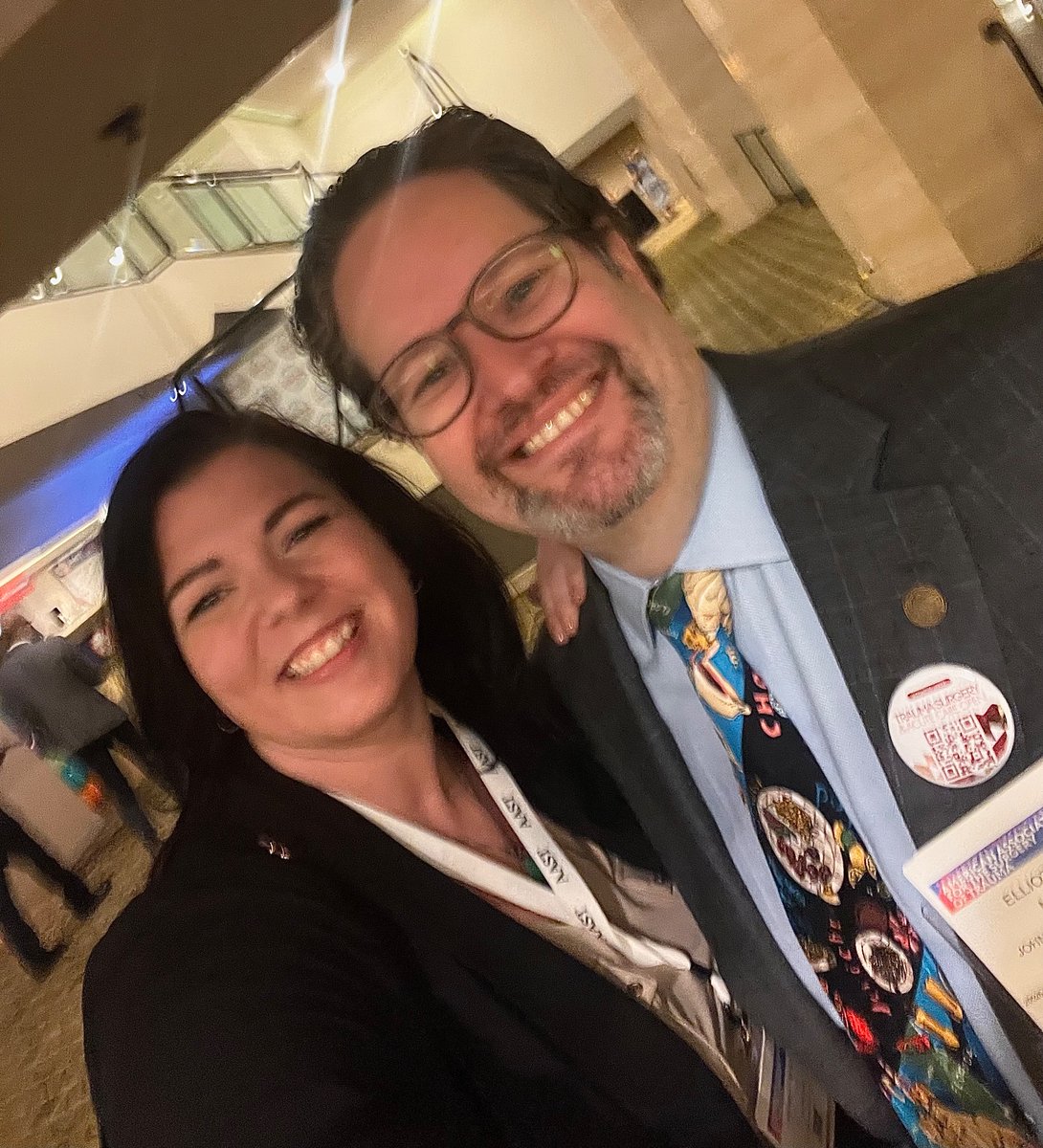 Finally got to meet @elliotthaut in person and even nab a selfie with that magnificent tie!👔 Great meeting the 🧠 who flips so much sass across the Twittersphere at my current (@jnahmias1) and future (@bryanacotton1) bosses. Did I mention #AAST2023 was the absolute greatest?