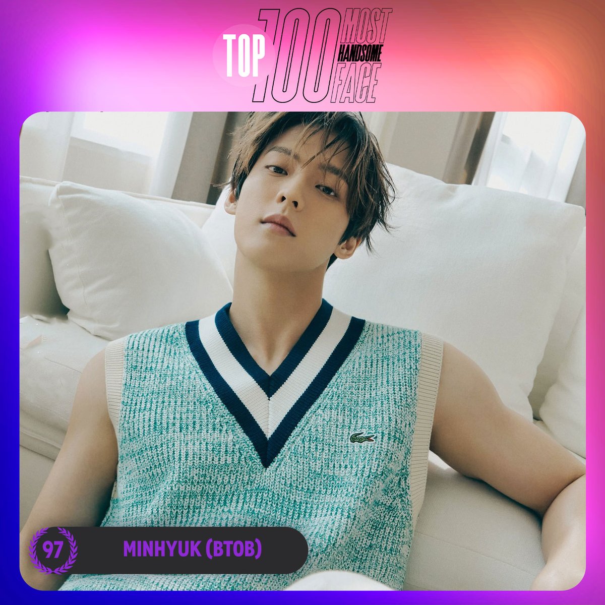 TOP100KPOP's tweet photo. TOP 100 – Most Handsome Faces Of K-POP in 2023

#97 MINHYUK (#BTOB)

Congratulations! 🎉 https://t.co/NWdaOQyNvj