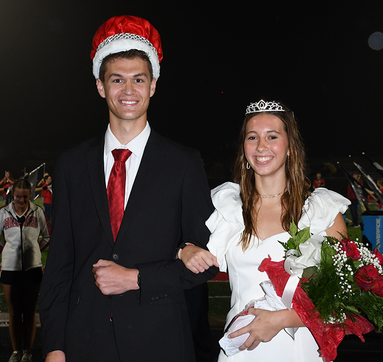 Emilia Huls and Ethan Ramaekers crowned Aurora Homecoming king and queen Friday night.