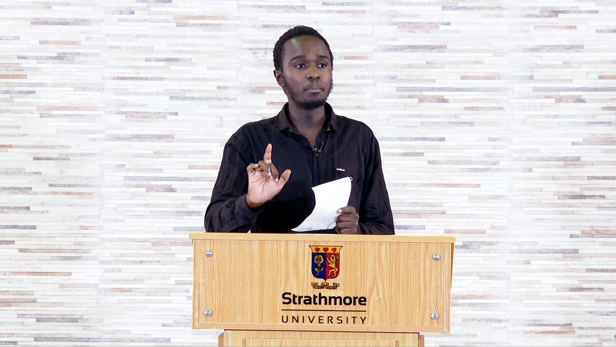 Nerique27's tweet photo. Watch Trudeau Okech from Strathmore University deliver his argument on #CampusDebates this Tuesday 8pm on @ktnhome 
@StrathU  #ktnwelcomehome @Strathdebate https://t.co/qZlFgKHgEq