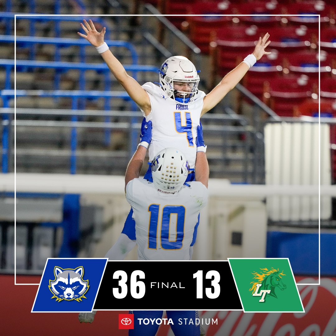 Scooter’s Coffee Frisco Bowl (@friscobowlgame) on Twitter photo Frisco races past Lebanon Trail as Raccoons win, 36-13
#football #highschool #txhsfb #friscobootball #friscotx #friscomeansfootball <a href="/friscoisd/">Frisco ISD</a> Frisco races past Lebanon Trail as Raccoons win, 36-13
#football #highschool #txhsfb #friscobootball #friscotx #friscomeansfootball <a href="/friscoisd/">Frisco ISD</a>