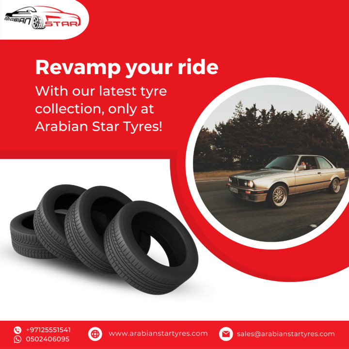 TyreArabian's tweet image. Roll into a New Era of Style and Performance! Get Ready to Transform Your Drive with Arabian Star Tyres' Stunning Latest Collection!

Visit us at - arabianstartyres.com 
.
.
#ArabianStarTyres #revampyourride #tirecollection #upgradeyourwheels #driveinstyle #newtires