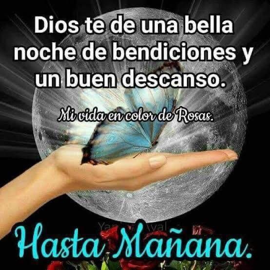 Un día más que termina con salud y bendiciones 🙏🙏 que descansen y que tengan bonita noche 😇 y dulces sueños 💤💤