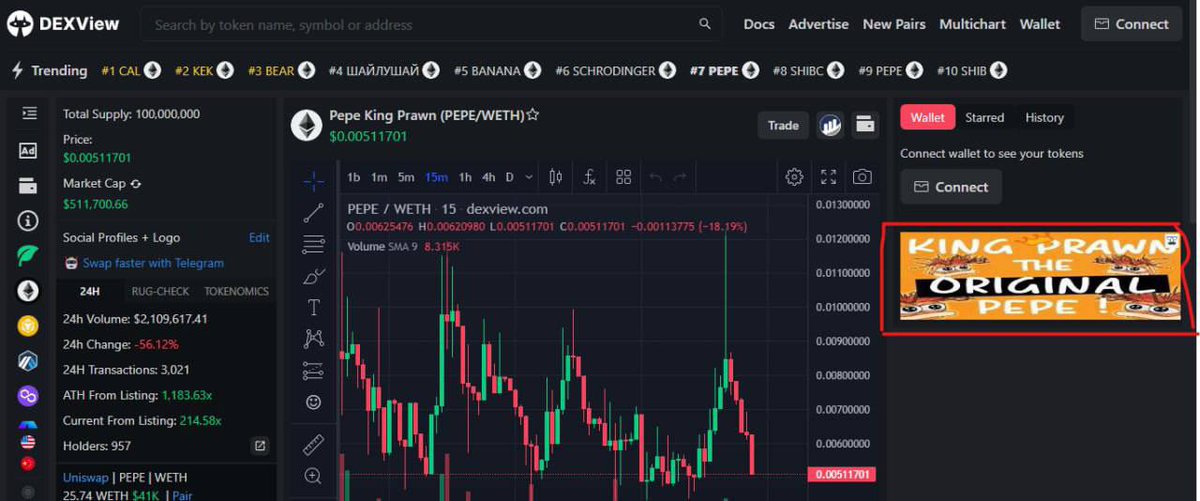 PepePrawnToken's tweet photo. $PEPE The king Prawn is starting to show up everywhere 👀

https://t.co/3WesBM3rTm https://t.co/XU8tC8JgOa