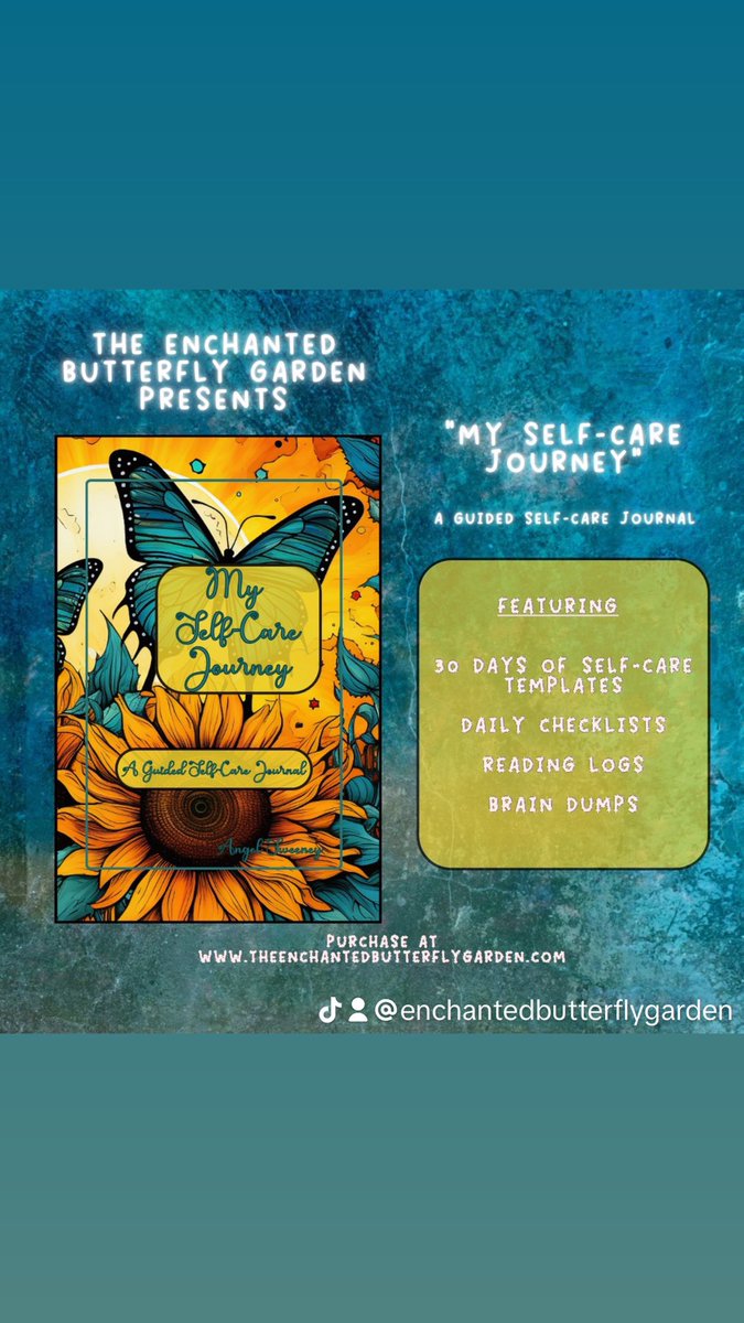 enchntdbttrfly's tweet photo. The Self-Care Journey guided journal is now available for purchase. https://t.co/FXRS3ZInCw #journal #guidedjournal #bulletjournal #journaladdict #journaling #booklover #selfcare #healingjourney https://t.co/i2VValRIva