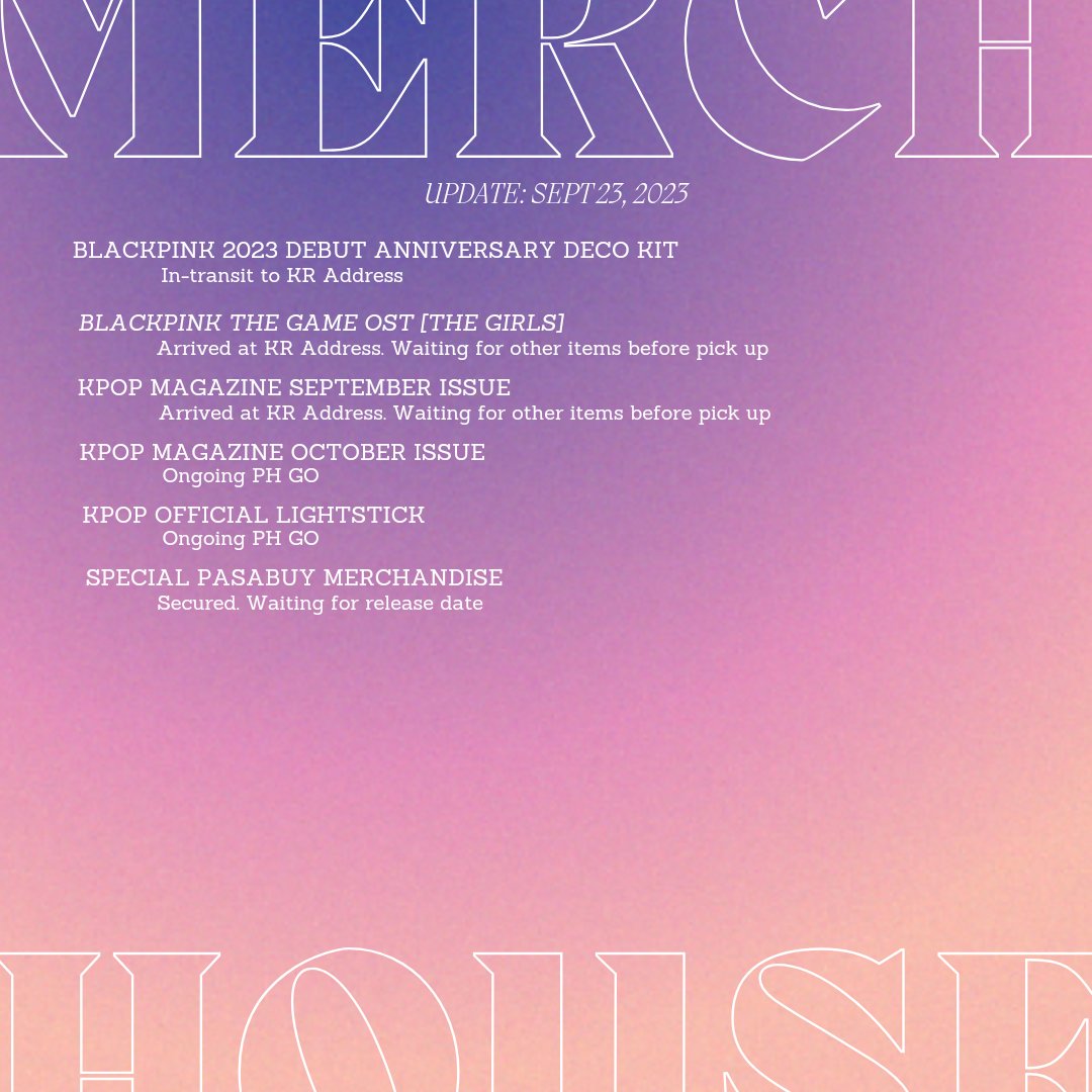 MerchHouse_'s tweet photo. Good Aftie Fam! #MerchHouseUpdates

Kindly read your orders update below 🤗

Yung wala na po dito ay naiship out na po, may ilan ilan na lang pong packing pa. TNs already updated at BOR kindly track na lang din po if wala pa po sa inyo yung parcels.

Keep safe and warm Fam! https://t.co/QH9YNKNsw5