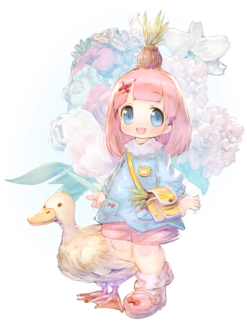 Day40今日はうちの子ねりねちゃん!また余裕が出来たらはなおとめシリーズ描きたいです#オリジナル#はなおとめ 
