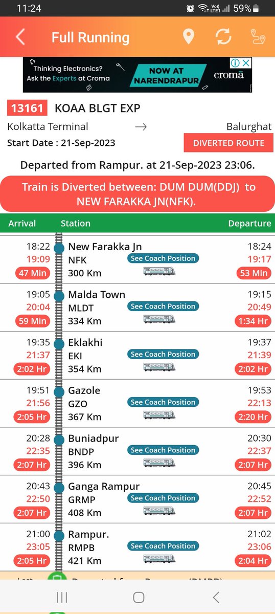 drsouvikghos's tweet photo. @drm_kir @Saugata_Basak @RailwaySeva @drmmalda @indianrailway__ @AshwiniVaishnaw @drmsdah @DrSukantaBJP @ashoklahiribjp @srdom_kir Status as on 21.09.23 and 22.09.23. No improvement as usual. https://t.co/dmK0axiDfd