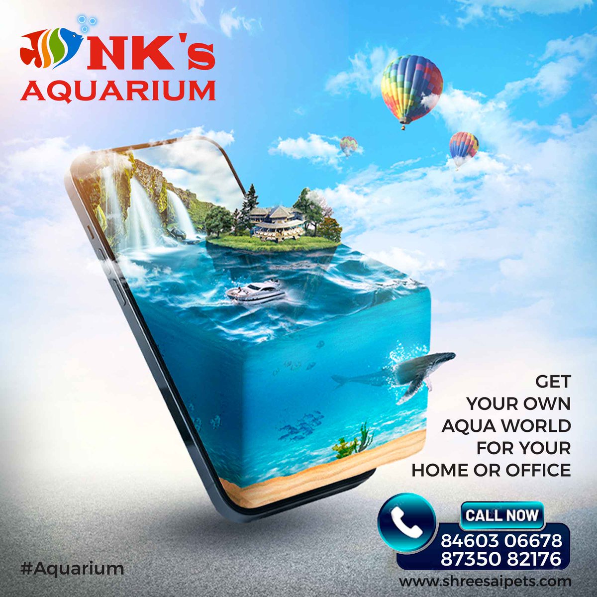 GET YOUR OWN AQUA WORLD FOR YOUR HOME OR OFFICE !!
Call on 8460306678 or 87350 82176

#CustomAquarium #SmallStart #SmallAquarium #AquaWorld #Aquarium #CustomAquarium #HomeAquarium #AquariumPlants #LivePlants #OfficeAquarium #Underwater #UnderwaterWorld #AquariumShop #NKsAquarium