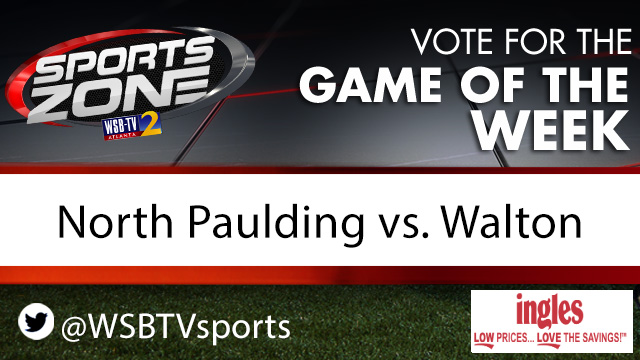 WSB-TV Sports Zone (@wsbtvsports) on Twitter photo Should <a href="/WSBTVsports/">WSB-TV Sports Zone</a> cover <a href="/NPHS_Wolfpack/">North Paulding Football</a> vs.
<a href="/WaltonAthletics/">Walton Athletics</a> as the Game of the Week on Sept. 29?
Each RT is 1 vote.
More info here: wsbtv.com/sports/high-sc… Should <a href="/WSBTVsports/">WSB-TV Sports Zone</a> cover <a href="/NPHS_Wolfpack/">North Paulding Football</a> vs.
<a href="/WaltonAthletics/">Walton Athletics</a> as the Game of the Week on Sept. 29?
Each RT is 1 vote.
More info here: wsbtv.com/sports/high-sc…