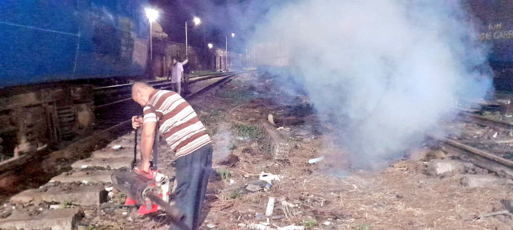 DVBPO_DIBRUGARH's tweet photo. Fogging done at Railway Workshop area #Dibrugarh by #NCVBDC for prevention and control of #Dengue 
@nhm_assam https://t.co/3mnfCQ8b1i