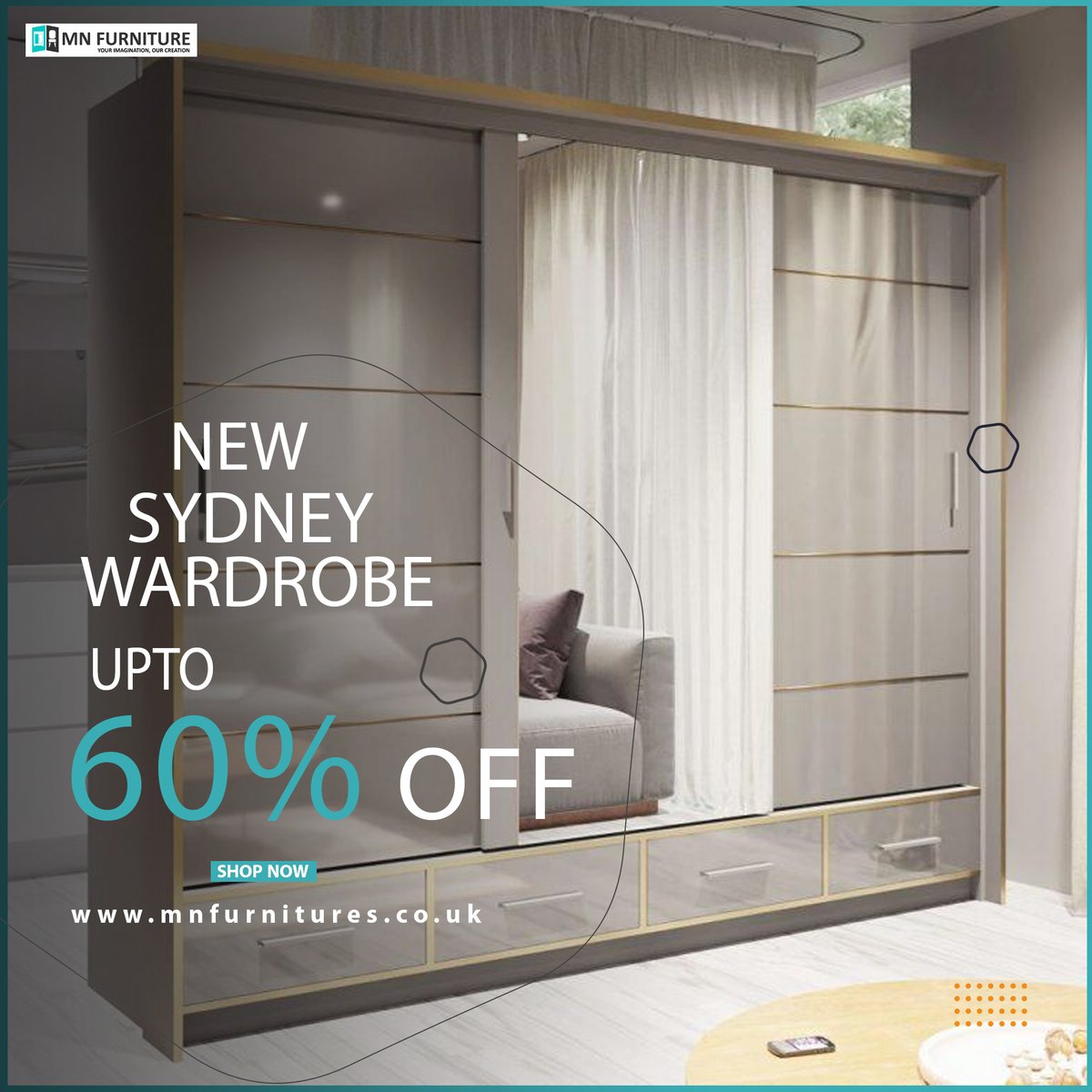 🌟 Introducing the Elegance of Sydney High Gloss Grey & Gold Wardrobe🌟
#SydneyWardrobe #BedroomGoals #LuxuryLiving #HomeDecor #InteriorDesign #StyleYourSpace
#WardrobeGoals #HomeOrganization #BatumiWardrobe #StylishStorage #YourSpaceYourStyle #mirrored