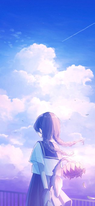 「飛行機雲 何かを持っている」のTwitter画像/イラスト(新着)