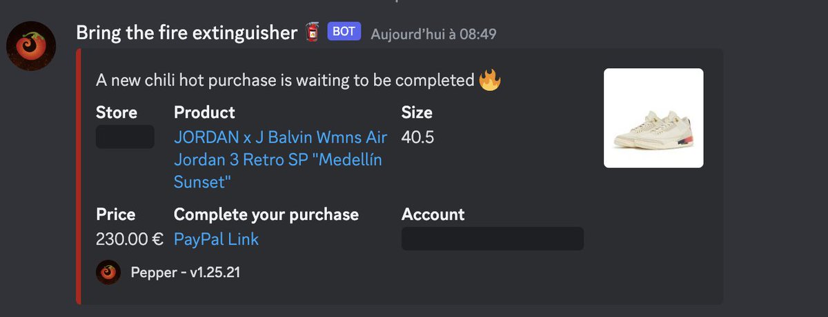 M_sneakers74's tweet image. Jordan 3 Medellin Sunset :
CG : @Nootify
Bot : @The_Shit_Bot @PepperScripts @InfinitBot
Proxies : @Crazy_FNF @BoilingProxies
Tools :@raffLESS_
