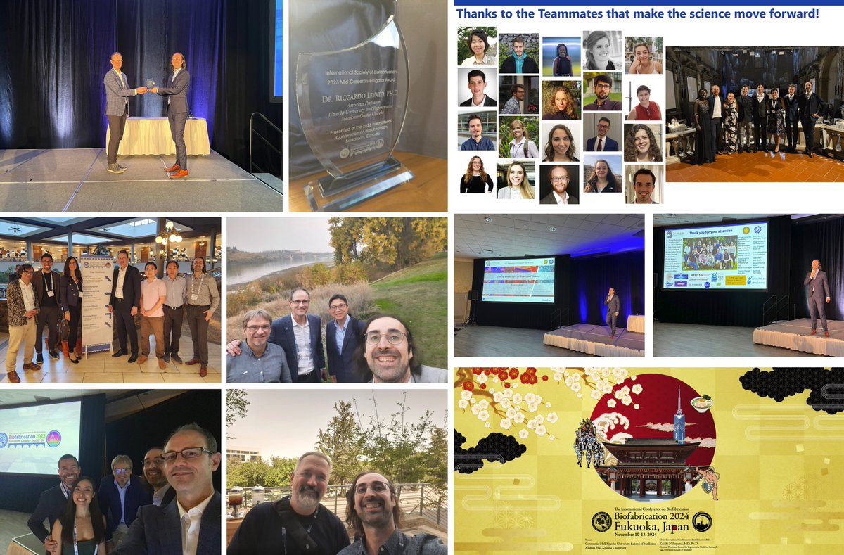 RicLevato's tweet photo. Back home @VET_UniUtrecht @UMCU_Intl after the #biofab2023 conference! Thanks @ISBioFab for the opportunity to meet again so many friends and for recognizing our efforts with the mid-career investigator award π! Proud of my team and thanks to all collaborator and mentors! https://t.co/YmMW48xX7k