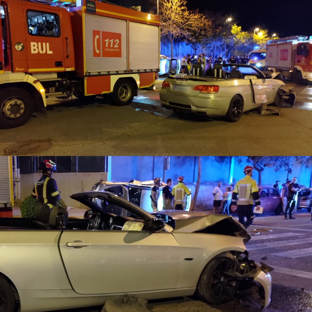 BomberosAlcala's tweet photo. 🔴 A la 1 de esta madrugada hemos intervenido en un accidente de #tráfico en el que se han visto involucrados 2 vehículos en la calle La Habana

⏩ Uno de ellos golpeó al otro dejándolo en  posición de vuelco lateral

 🚑 Se extrae a la ocupante con heridas leves tras estabilizar https://t.co/9Z37hVN51d