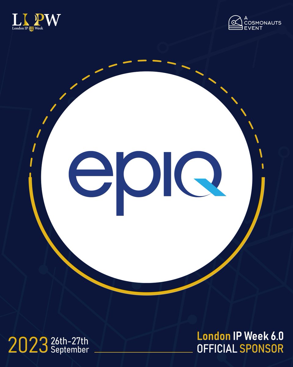 Are you seeking a tech-enabled service provider to streamline business and legal administration matters? Look no further –Epiq is teaming up with us at London IP Week to provide the support you need 🤝! ➡️ londonipweek.com/tickets #LIPW