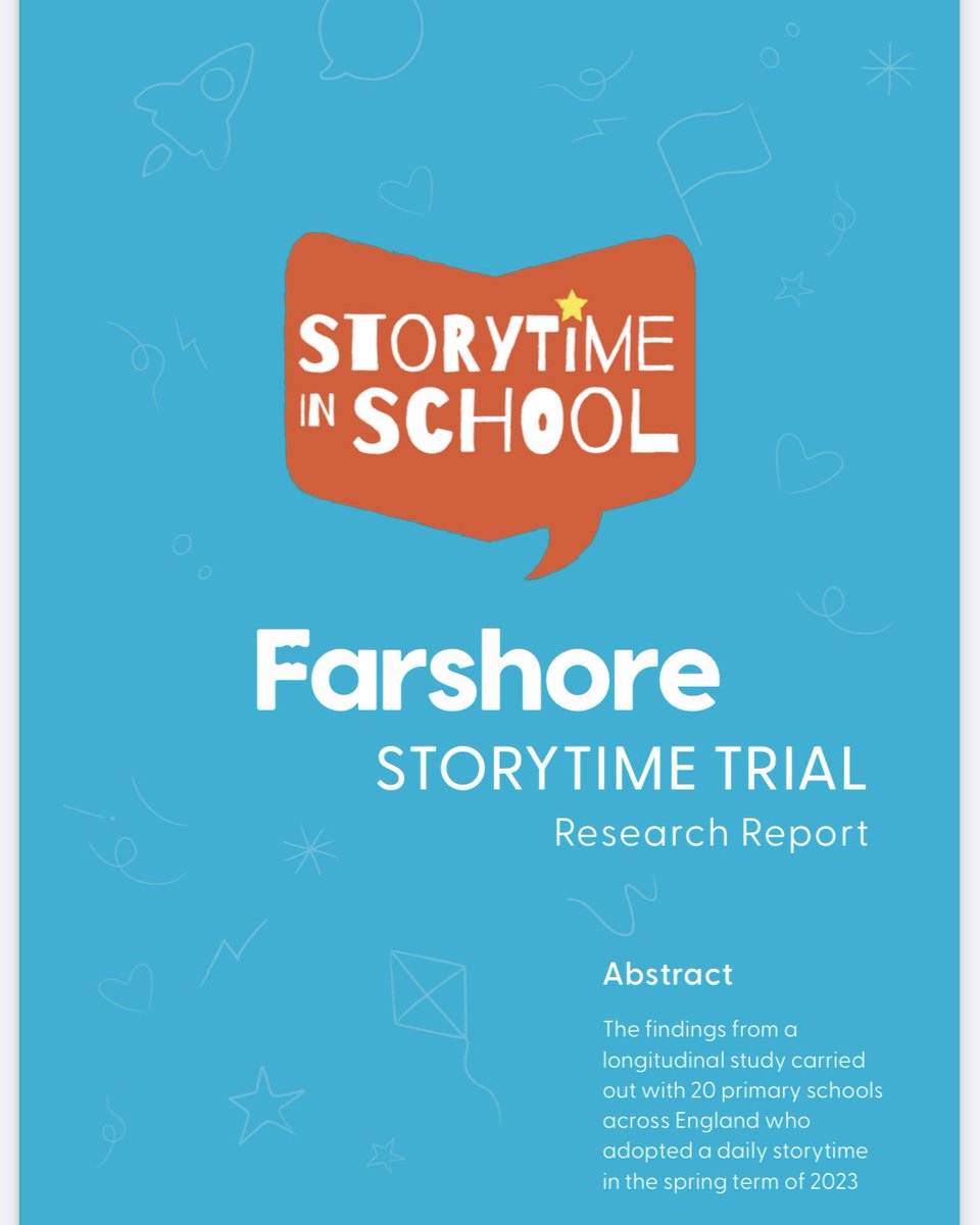 Storytime in School study shows impact on #reading attainment👏comprehension👏 #readingforpleasure 👏wellbeing👏 20 mins read aloud a day for 12 weeks bitly.ws/Vn8X Do read, share + discuss @FarshoreBooks
