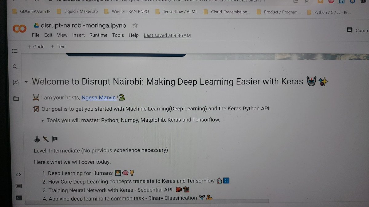 moringaschool's tweet photo. @Ngesa254 will be sharing with us how to make deep learning easier. We're so stoked for this! 👌 https://t.co/rKyUgVAlIy