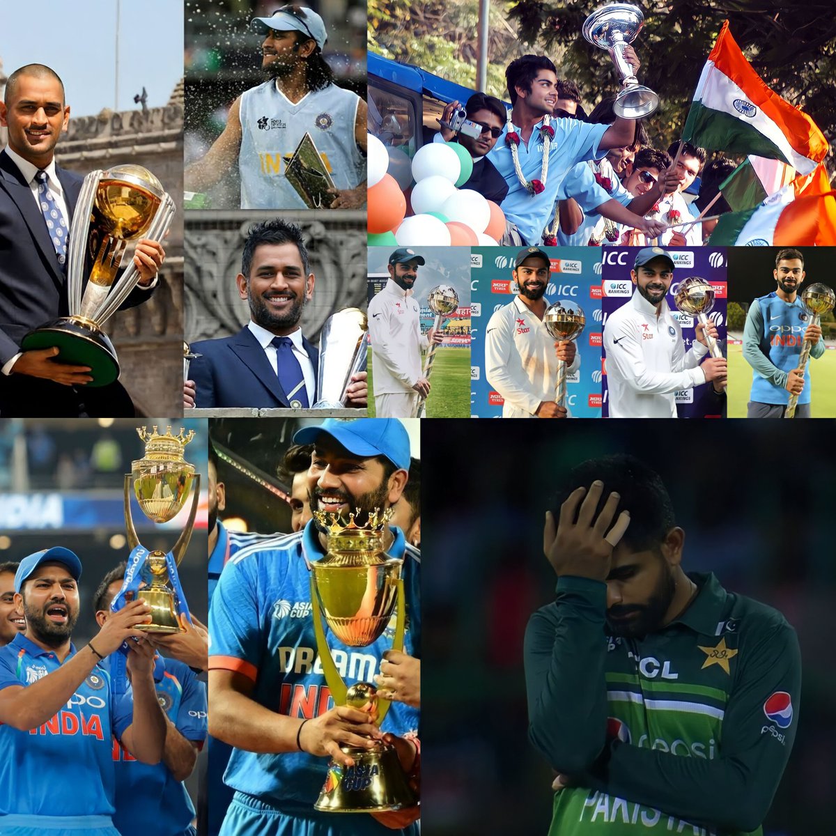 Captain's with the Achievements #ViratKohli #RohitSharma #MSDhoni