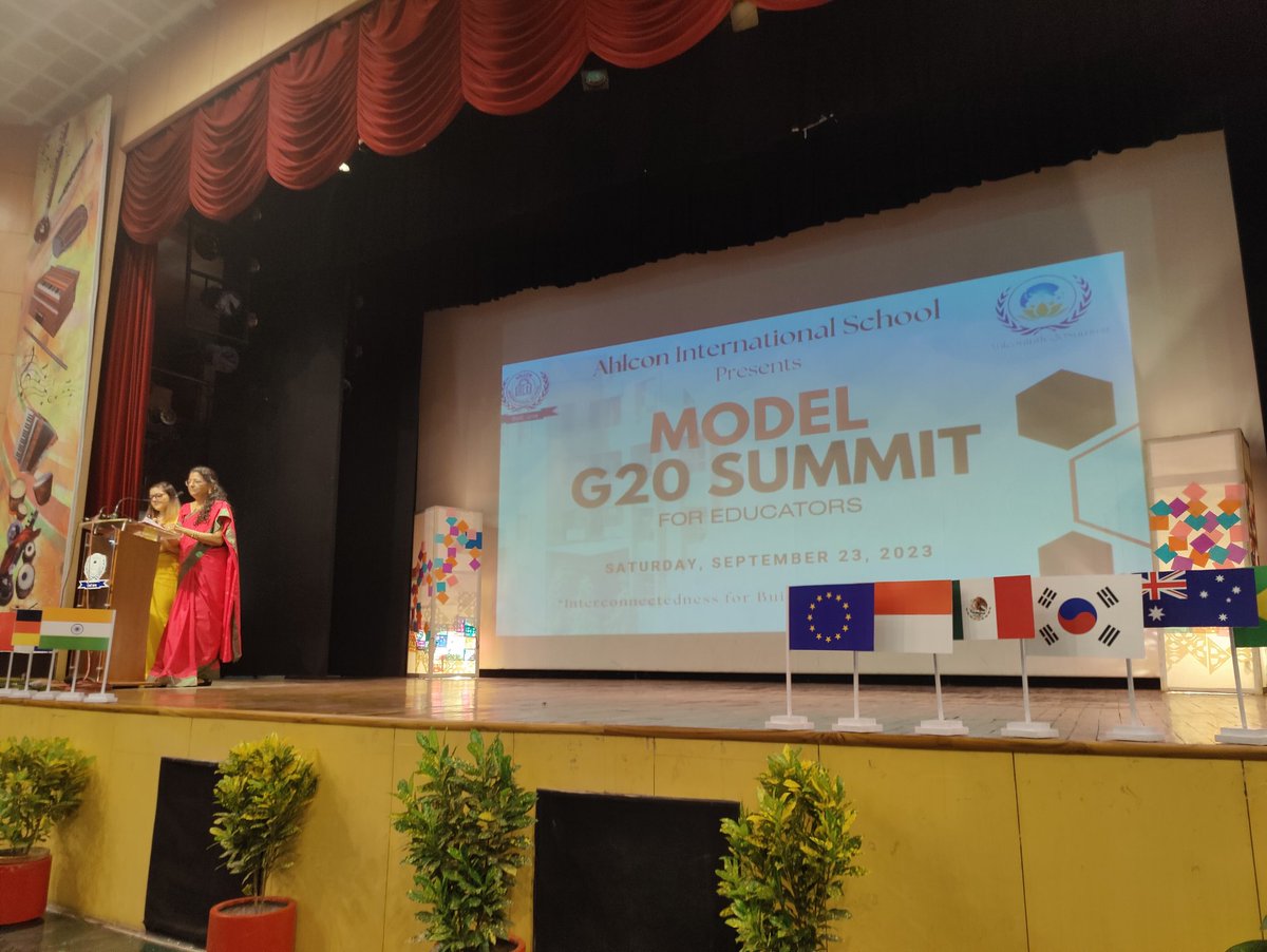 Ahlconintl G 20 summit for educators discussed about climate action and education. A great learning experience for teachers across India.
#AhlconIntlModelG20
#AhlconIntl
#vasudhaivakutumbakam
#savethedate
#climatechange
#G20India
<a href="/ashokkp/">Ashok Pandey</a>
<a href="/y_sanjay/">Sanjay Yadav</a>
<a href="/pntduggal/">PUNEET DUGGAL</a>
<a href="/PMOIndia/">PMO India</a>