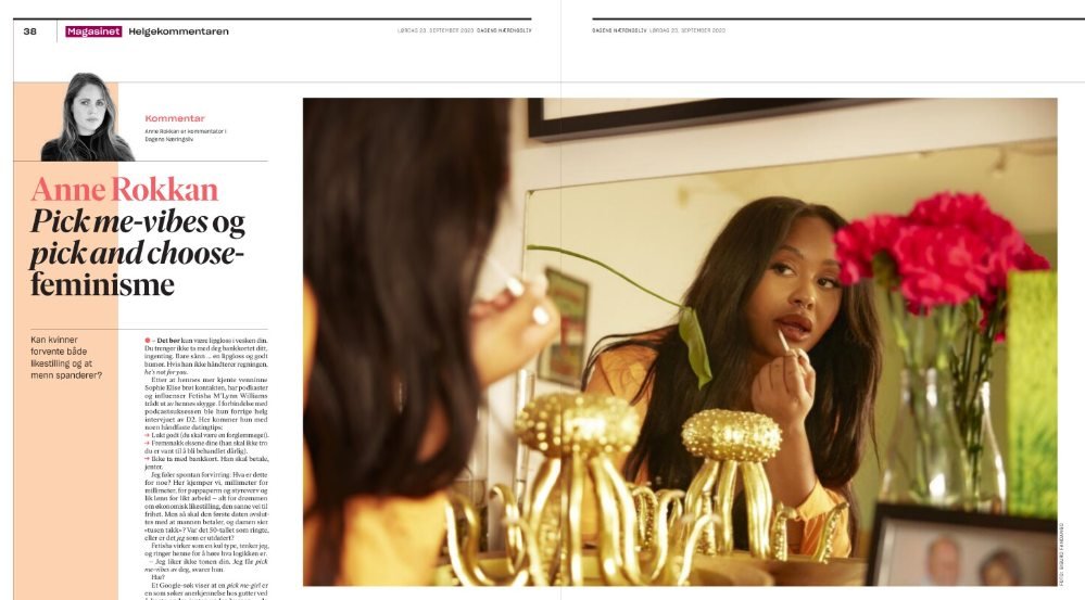 "Hvis han ikke håndterer regningen, he's not for you," sa @fetishawilliams forrige helg. Ved nærmere research viste det seg at hun ikke er alene om å like å bli spandert på. Men finnes det noe sånt som en gratis lunsj i et likestilt parforhold?
dn.no/kommentar/pick…