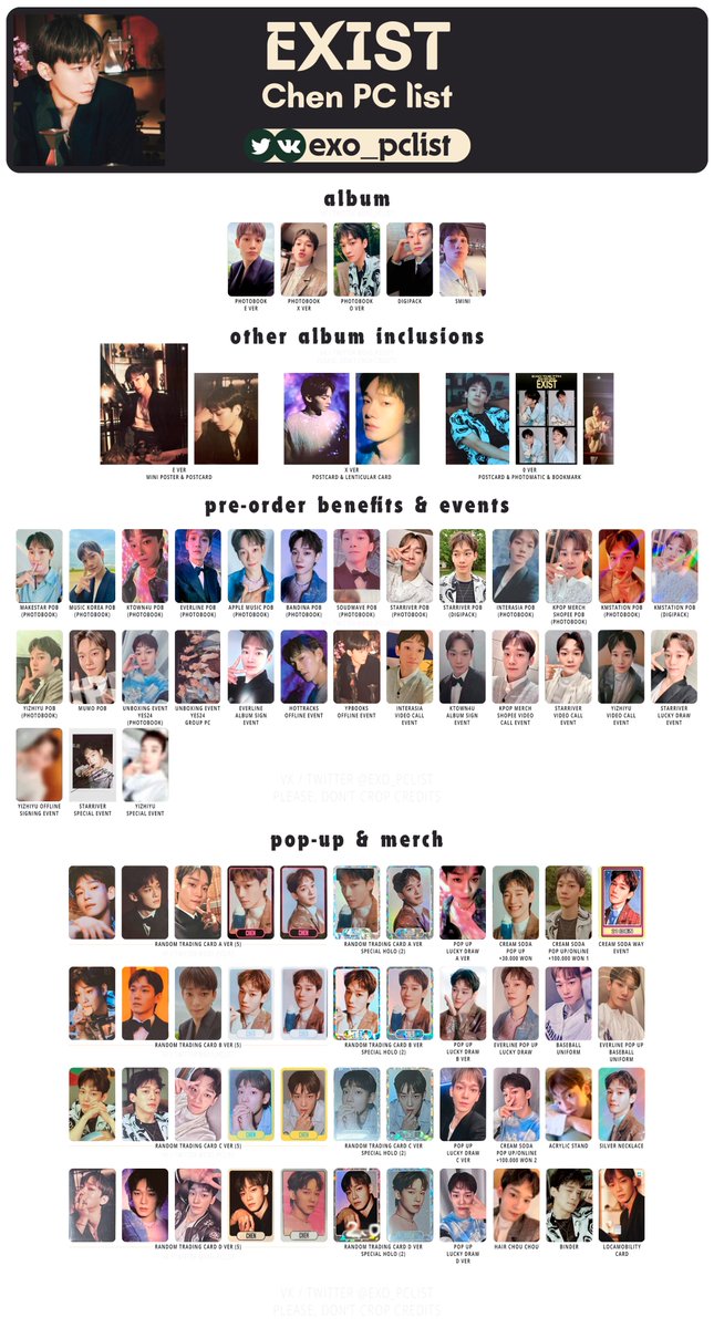 トレカ まとめ売り EXO CHEN