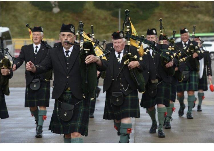 The opening of the new Aberdeen South harbour yesterday by Princess Anne - accompanied by the Drums and Pipes of the Gordon Highlanders Association!  @RoyalFamily @BBCScotland @PipingAnd @PaulMealor @ghmuseum #bagpipes #pipebands