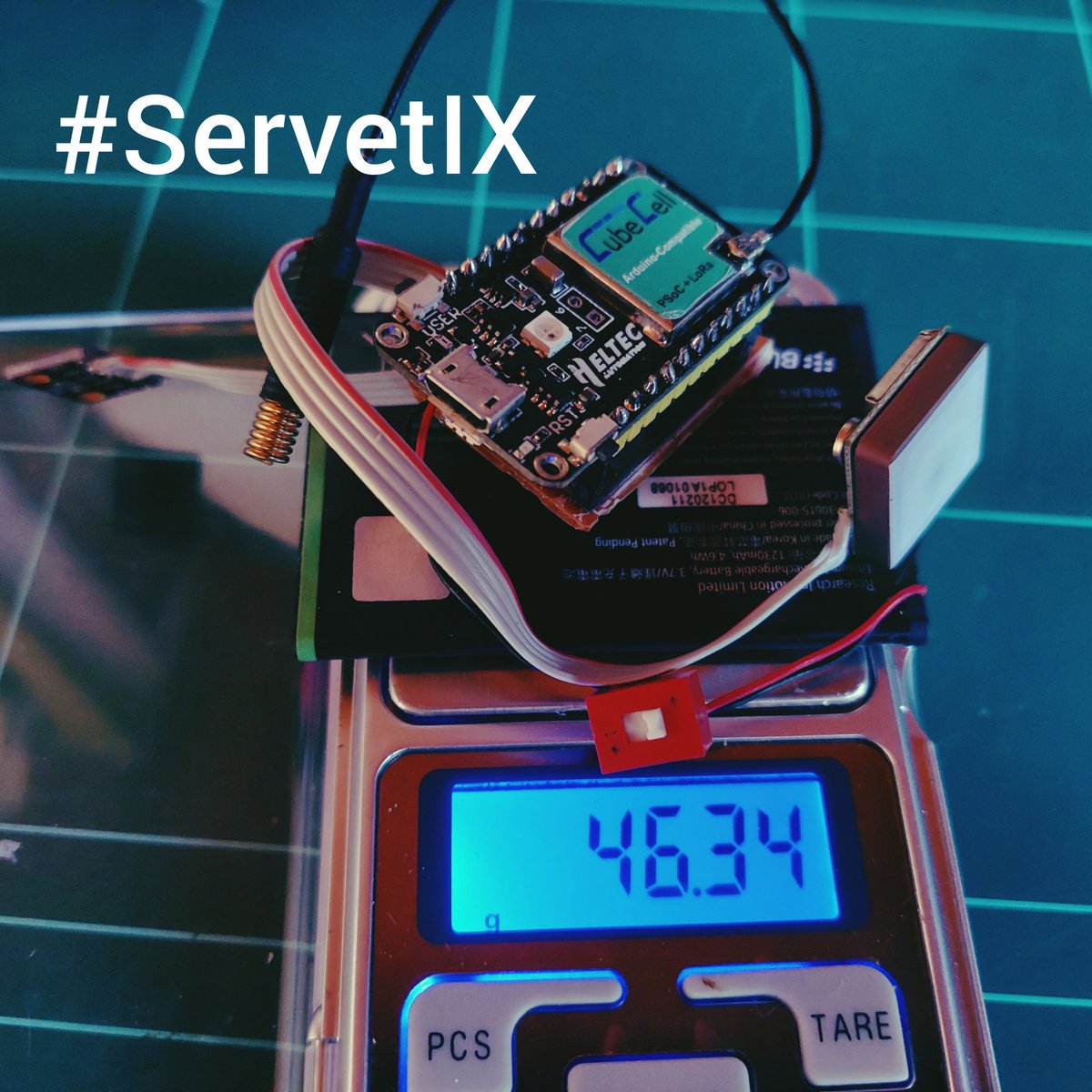 #ServetIX 🎈 #NearSpace

🔋+💻mCU+🛰GPS+🌡=46g

#tinyHAB