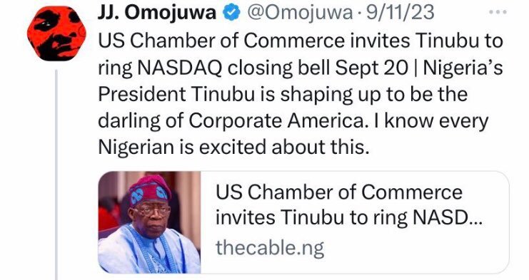 QUEENOFDBLUES1's tweet photo. Some people are now celebrating ringing a bell at NASDAQ😂🤣
Na agenda and propaganda go finish all these drug supporters.
#Mohbad #samlarry #NairaMarley #Osimhen #MUN #USFBI #Atiku #TinubuFiles #IyaboOjo # https://t.co/0TsNYlF2Yq