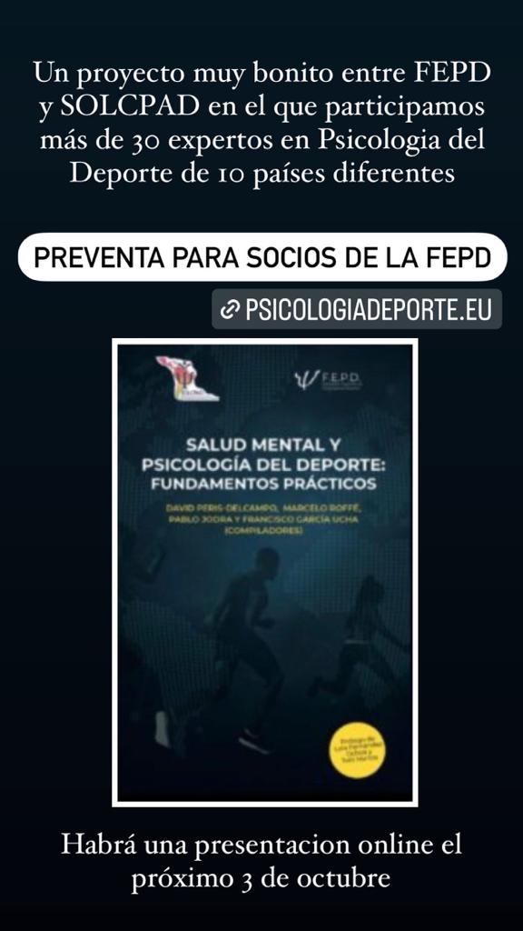 VeronicaG_Psico's tweet photo. Nuevo e ilusionante proyecto!!
Si eres socio de la #FEPD o @SOLCPAD ya puedes reservar tu ejemplar

https://t.co/Omol9avswi https://t.co/XUM8VmnqFn