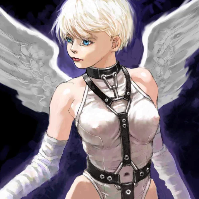 Angel 顔付きは結構気に入ってます。コスチュームのデザインがまだまだかな… #illustration #イラストレーション #米田仁士 #HitoshiYoneda