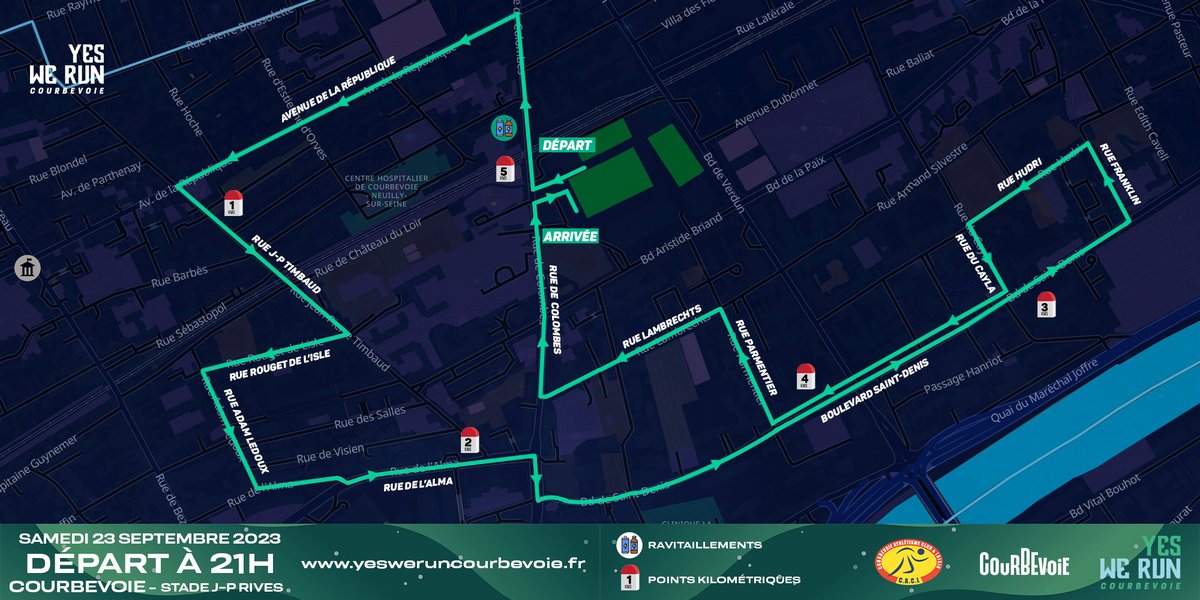 🏁 JOUR DE COURSE

Petit rappel du parcours et du programme ! 

Retrait des dossards jusqu'à 20h30.
(au plus tard 14h30 pour la course Kids)