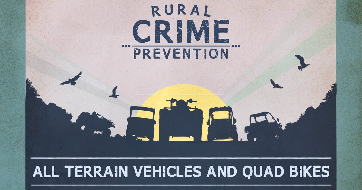 PSOSWestLothian's tweet photo. Quad Bikes and All-Terrain Vehicles are among the items most likely to be stolen in rural areas.

Further information on our focus on Rural Crime is available on the SPARC website:

https://t.co/pNWfUWAriK
#RuralCrime https://t.co/39VmSsvzNQ