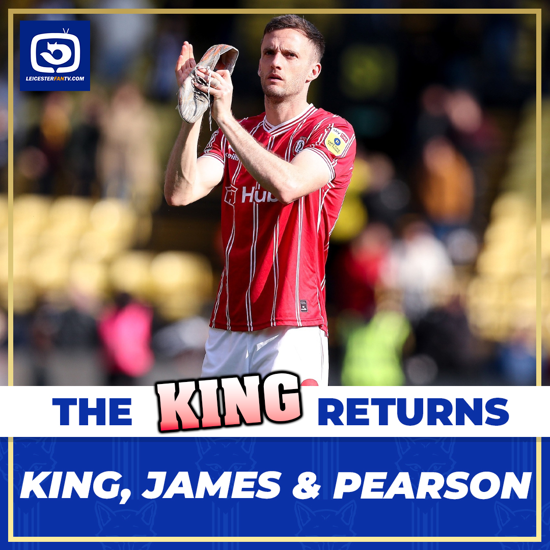 LeicesterFanTV's tweet photo. The King returns! 👑
Andy King, Matty James and Nigel Pearson are all returning today. 
Let's remember to give our old players and manage a warm welcome! 👏
#leicestercity #andyking #mattyjames #nigelpearson #bristolcity #football #LeiBri https://t.co/ZyNjCKMu7h