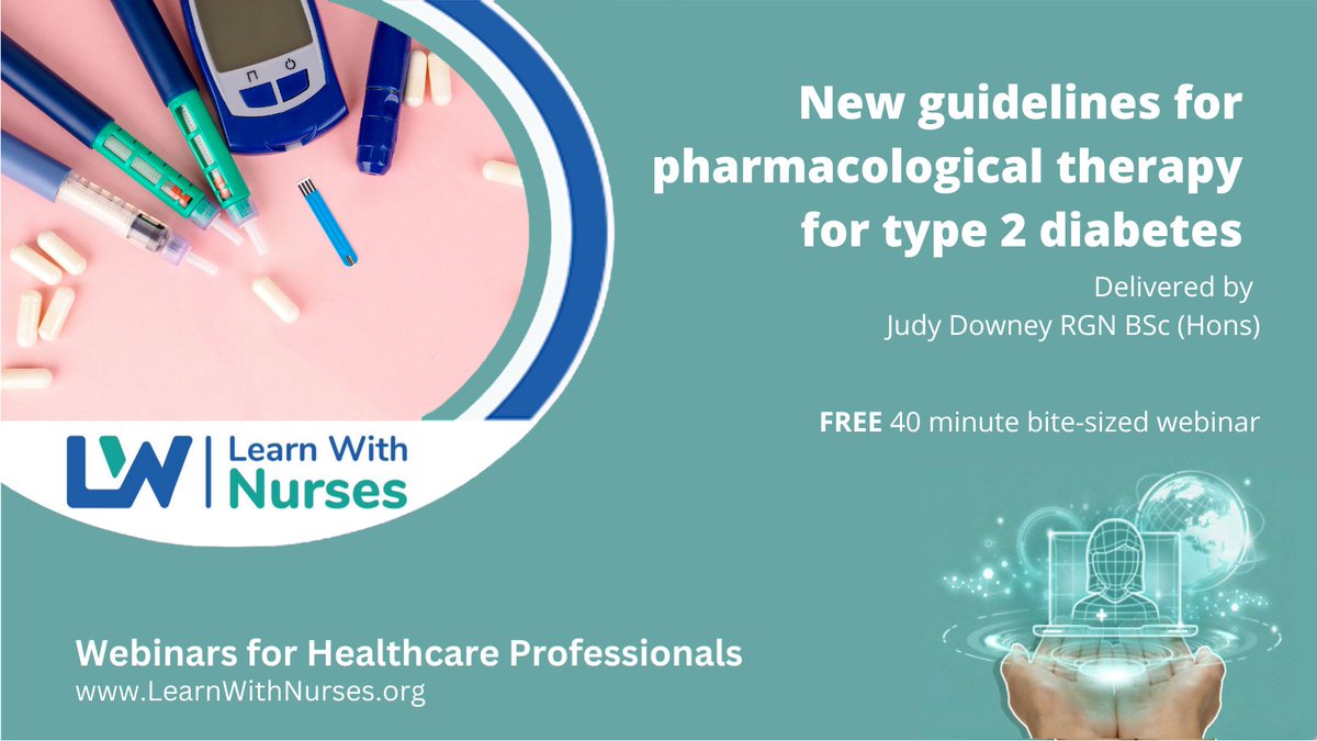 🗓️2.10.23⏰12.30
💉New guidelines for pharmacological therapy for Type 2 #Diabetes
📢<a href="/DowneyJude2757/">j downey</a>
🎓Certificate Via <a href="/MedAllApp/">MedAll</a>
🩺Open to all #HCPs
🆓learnwithnurses.org/event/new-guid…
#diabetesawareness
<a href="/BurdettTrust/">Burdett Trust 💙</a>
<a href="/Wenurses/">WeNurses 💙</a> @wegpns
<a href="/gpnsnn/">💙GPN Student and Nurse Network🌈</a> <a href="/westudentnurse/">WeStudentNurses 💙</a>
<a href="/weahps/">WeAHPs 💙</a> <a href="/wenursingassocs/">WeNursingAssociates 💙</a>