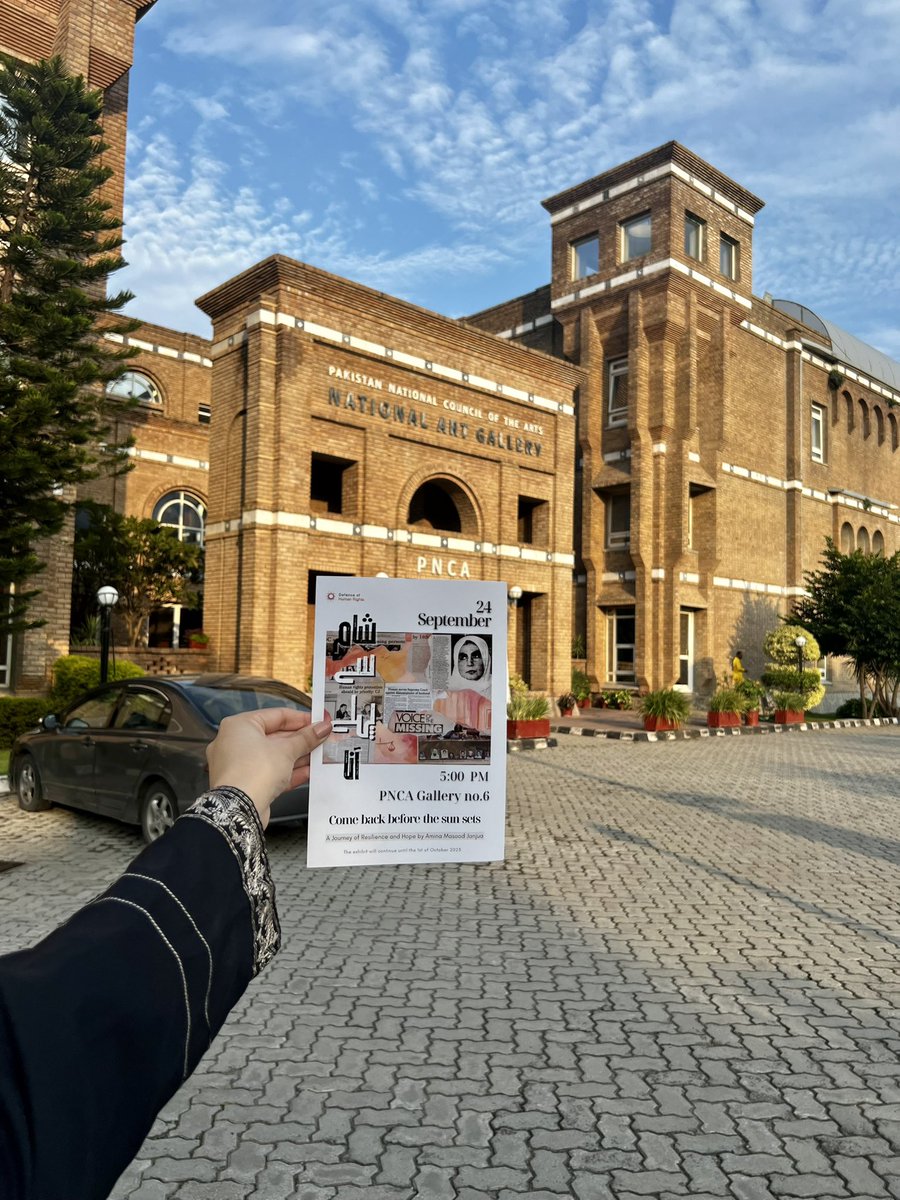 dohrpk's tweet photo. Reminder, Shaam Say Pehlay Ana is tomorrow! 

🗓️: 24th Sep 2023, Sunday 
🕔: 5:00 PM onwards 
📍: Pakistan National Council of Arts (PNCA), Gallery no. 06 ( F-5/1 Islamabad ) 

Join us as we take a look at the long and continuing journey for truth &amp; justice! https://t.co/P1xxVkIlZ5