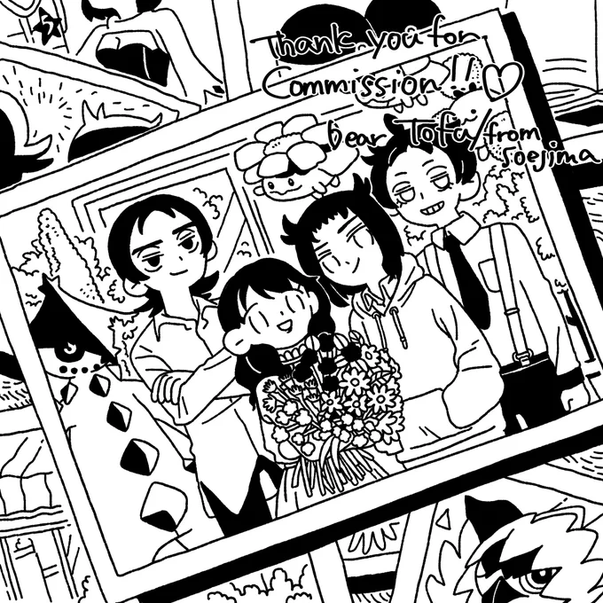 skebありがとうございました!!
楽しく描けました。額縁代に充てさせていただきます! 