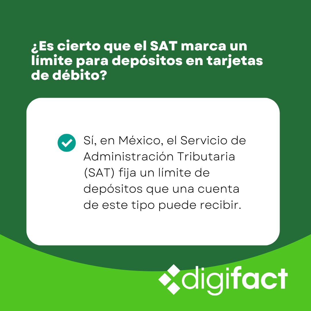 DigifactPac's tweet photo. ✅ Viernes de aprendizaje con DigiFact, y en esta ocasión te invitamos a que conozcas más acerca de los depósitos en tarjetas de débito y el SAT 🧐

#quiz #FacturacionElectronica #informacion #SAT #DEPOSITOS https://t.co/6duVCvEPLu