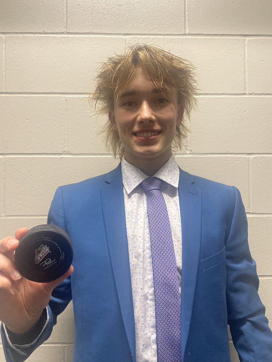 victoriaroyals's tweet photo. A puck that will live forever! Congratulations to Deegan Kinniburgh who notched his first WHL Goal this evening 👏🏻 https://t.co/dHWhvvfT4S