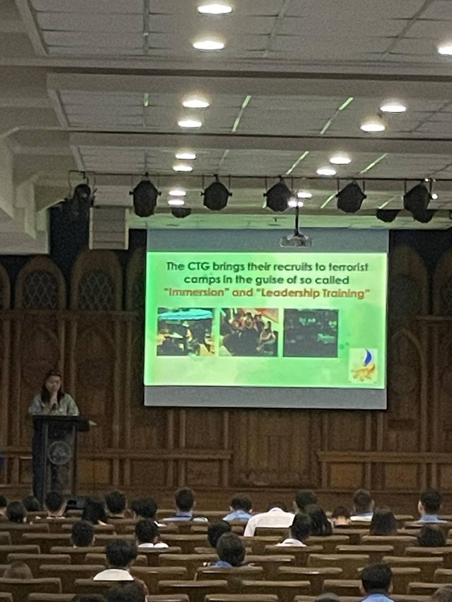 PS_Pampanga's tweet photo. ALERT: Naglunsad ng seminar ang Philippine National Police - Police Regional Office 03 (PNP PRO3) sa Holy Angel University patungkol sa cybercrime and anti-drugs para i-redtag ang mga progresibong kabataan sa HAU kahapon, September 22.

#AbolishNTFELCAC 
#LabanKabataan https://t.co/f2GP5blo8H