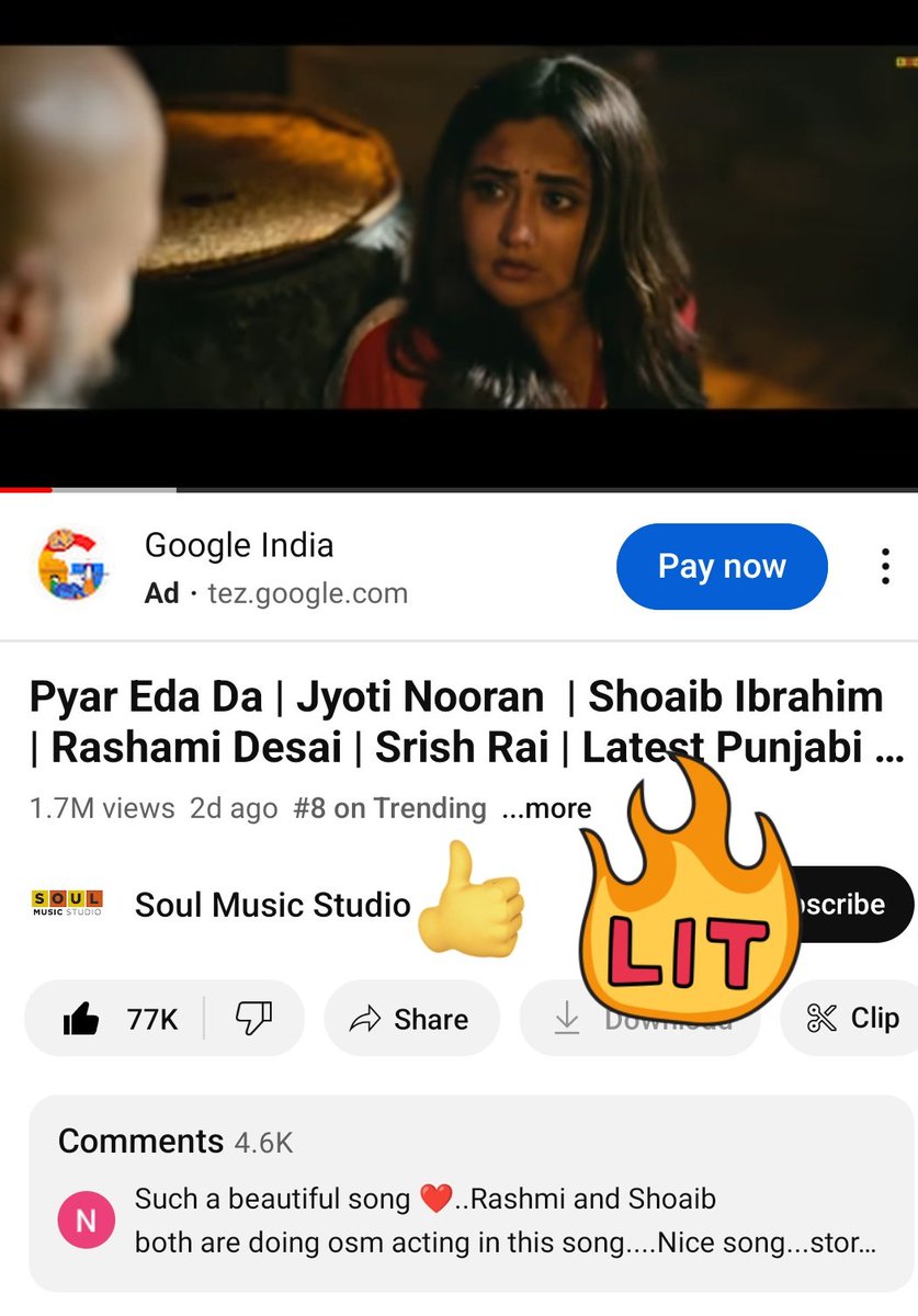 DuniyaRash's tweet photo. Bola tha na trending pe jayega
This is wht happens when you release ur song on a verified YouTube channel
1.7 m views done ✅
2m views soon
Congratulations everyone
Trending on top 8
#PyarEdaDa
#RashamiDesai
#ShoaibIbrahim https://t.co/qtLejusQBm
