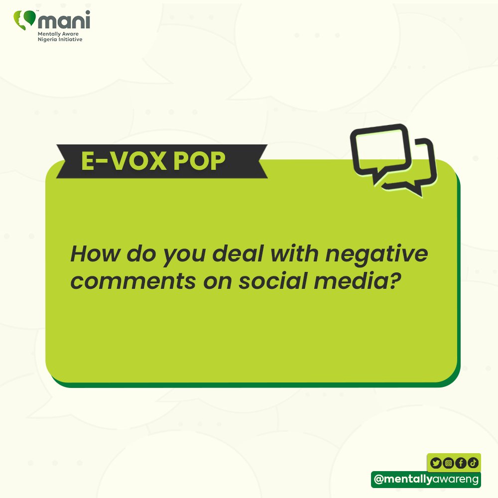 MentallyAwareNG's tweet photo. Share your tips with us in the comment section below.
#evoxpop 
#socialmediacomment 
#voxpop https://t.co/y55cBi0K0W