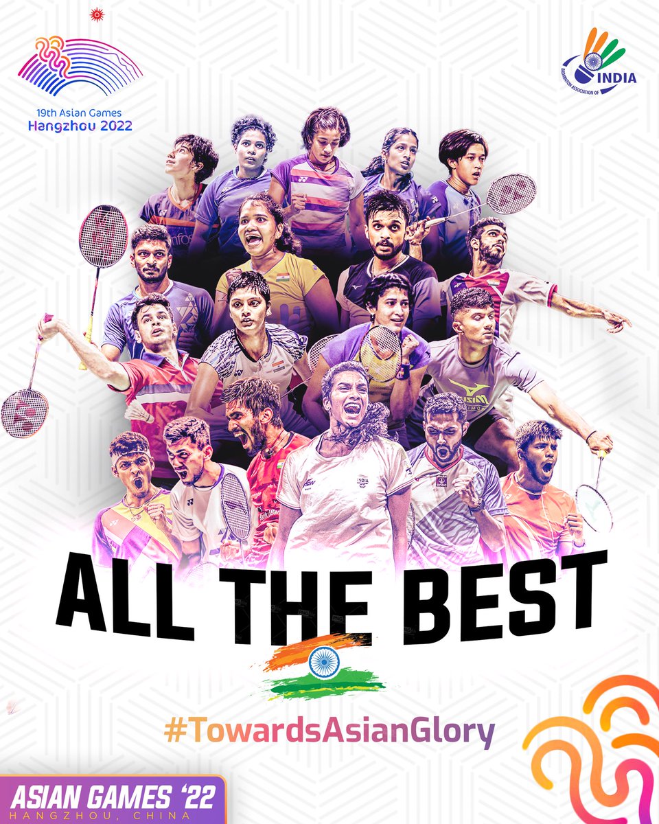 All the best #TeamIndia 💪🔥 📸: @badmintonphoto #TowardsAsianGlory #AsianGames2022 #AsianGames #IndiaontheRise #BadmintonTwitter #Badminton