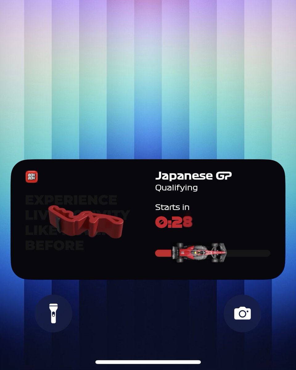 align_all's tweet photo. Regarding Live activities, @BoxBox_Club is dedicated to providing top-notch experiences far from visual gimmicks.

If you discover any other apps that offer support for Live activities, feel free to share them with us!

#boxbox #liveactivity #iOS17 https://t.co/d6LynqEQuO