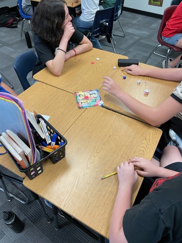 BesdGifted's tweet photo. @MomentBulb @JasinskiJaguars @wehofer Learning Unlimited 7th graders played Left, Right, Center to end their Friday. #gifted #buckeyegifted https://t.co/JVaSKQ8UaX