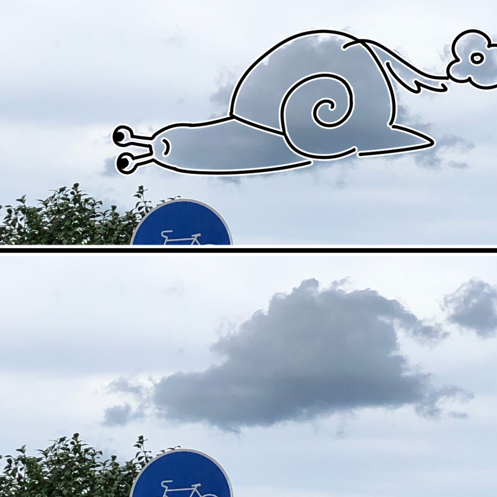 おしゃれかたつむり
雲アート 