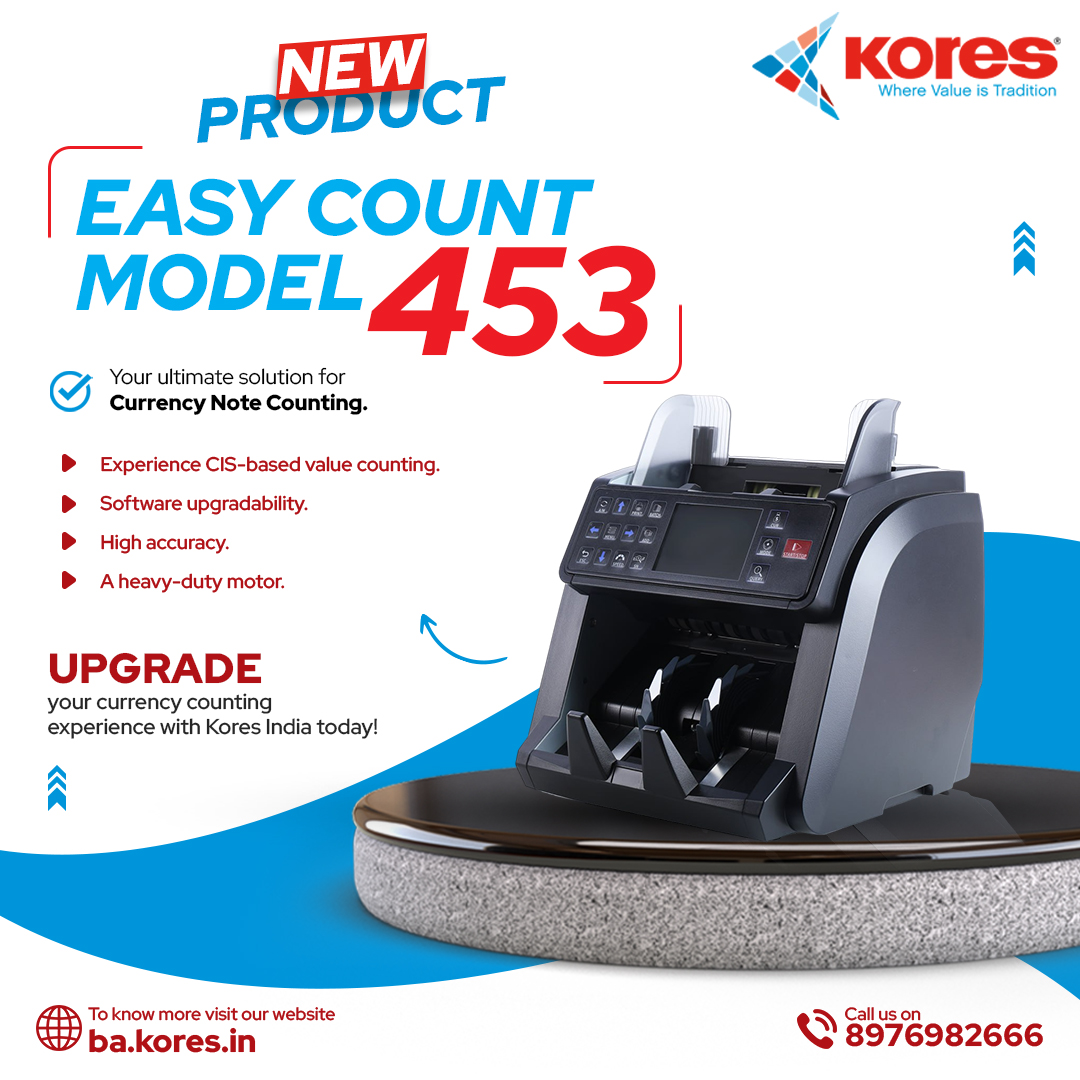 koresindia_ba's tweet image. Counting cash just got smarter with the Easy Count Model 453! 

💸 ✨ 🙌

#MoneyManagement #NoteCountingMachine #CashCountingMachine #CountingCurrency #EasyCount453 #AutomationSolution #BankingOperation #FinancialInstitution #KoresIndia #KoresBusinessAutomation
