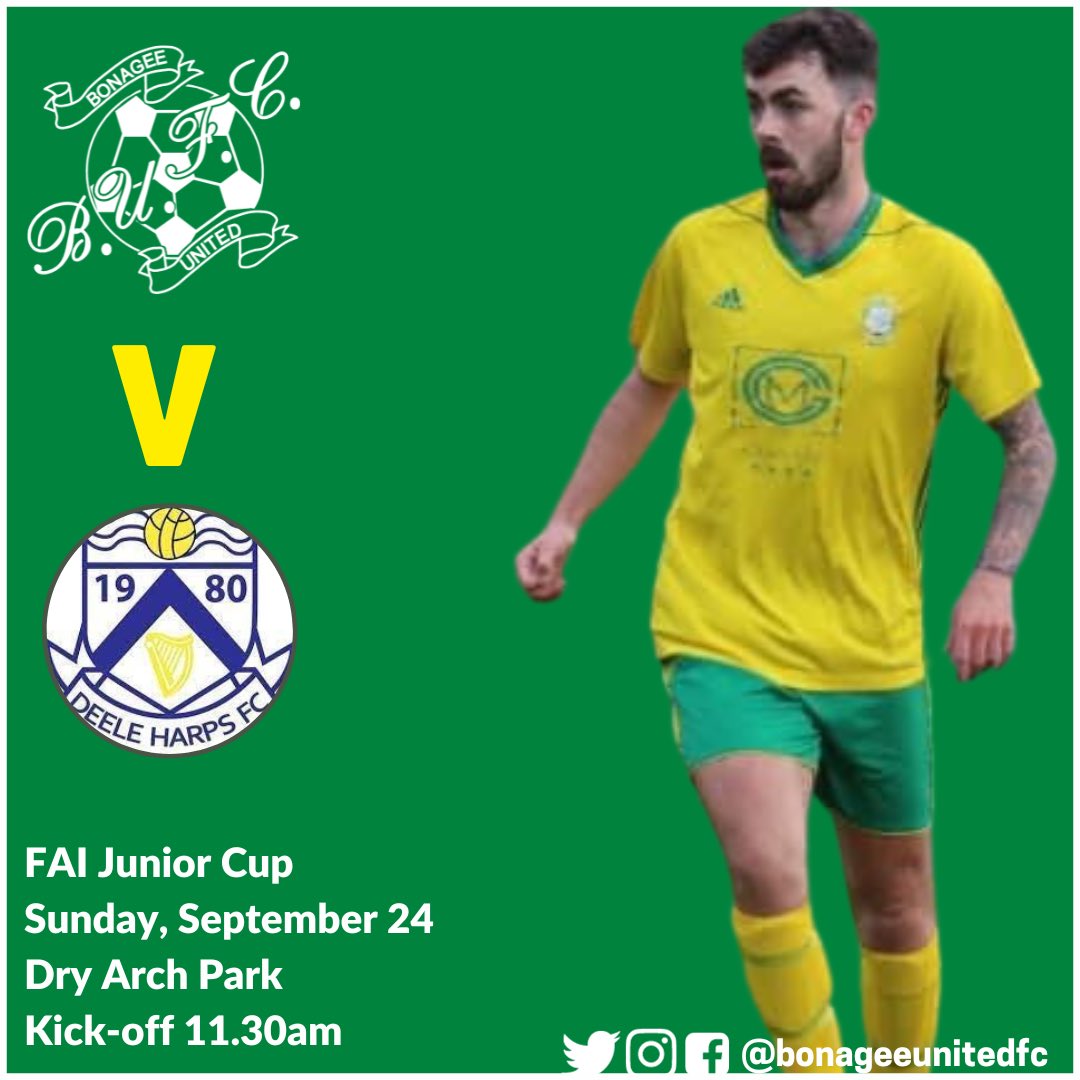 BonageeUnitedFC's tweet photo. 🏆

It’s FAI Junior Cup action for Jordan Armstrong and Bonagee United with an early start on Sunday morning as Deele Harps visit Dry Arch Park https://t.co/rclEZvwKYd